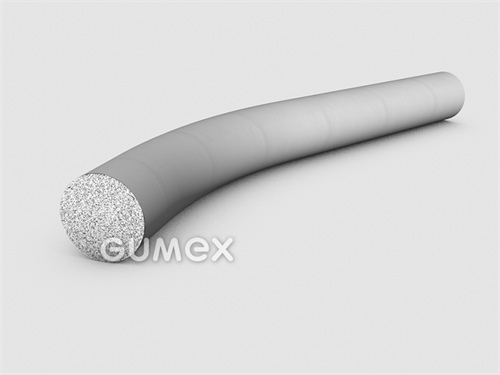 Rundes mikroporöses Silikonprofil, 1,5mm, Dichte 250kg/m3, -60°C/+200°C, weiß, 